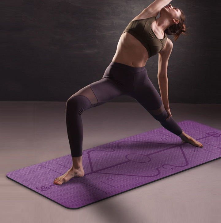 Non-Slip Position Line Yoga Mat