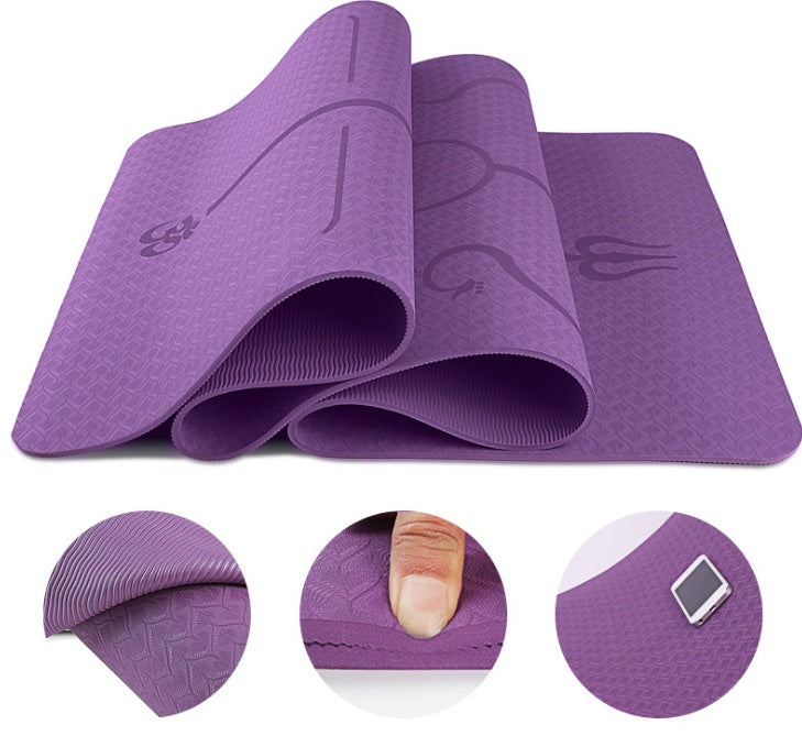 Non-Slip Position Line Yoga Mat